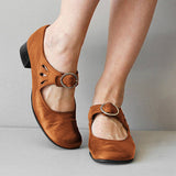 Spring 2025 Spring New Low Heel Buckle With Shallow-Mouth Single Shoe Size 40-43 Single Shoes HZ0115