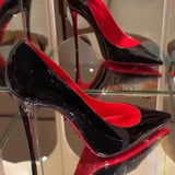 High Heels On The Bed Of High-Heeled Shoes With Ultra-High Female Fine Heel 2025 New Autumn Black 10 Cm Sexy Pointed Single Shoes HZ0115
