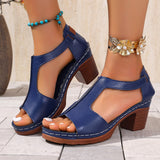 2025 Summer Women's High-Heeled Sandals Wear Coarse Heeled Sandals HZ0115