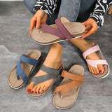 2025 New Summer Flat Sandals Beach Shoes Casual Slippers Round Head Toe Large Beach Shoes HZ0115