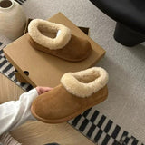 Thick Soles Of A Foot Pedal All-Inclusive Birken Shoes Women's Winter 2025 New Plus Velvet Warm Cotton Shoes Small Potatoes Hairy Snow Boots HZ0115