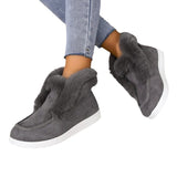 Autumn And Winter Women's Cotton Shoes Keep Warm And Velvet Thick Wool Wool Cotton Shoes Large Casual Comfortable Cotton Shoes HZ0115