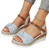 2025 Summer Slope Sandals Large-Size Slope Heded Fish-Mouthed Sandals Women's Shoes Wearing Beach Sandals HZ0115