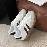 Large-Size Casual Frosted Shoes Spring And Autumn Women's New Sports Retro Single Shoes Student Board Shoes Training Shoes Women's Shoes HZ0115