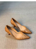 French Shallow Single Shoes 2025 Summer New Temperament In The Empty Tip Of The Retro Pedal High Heels Woman HZ0115