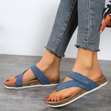 2025 New Summer Flat Sandals Beach Shoes Casual Slippers Round Head Toe Large Beach Shoes HZ0115