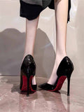High Heels On The Bed Of High-Heeled Shoes With Ultra-High Female Fine Heel 2025 New Autumn Black 10 Cm Sexy Pointed Single Shoes HZ0115