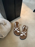 Cross-Buckled-Banded Toe Sandals Women In The Summer Of 2025 Wear A Small Holiday Wind Thick Cool Slippers HZ0115