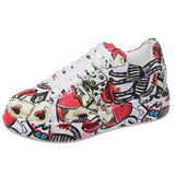 Color Old Dad Shoes Women Tide Summer Autumn New Print Graffiti Large Size Casual Single Shoes Women HZ0115
