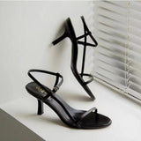 Sandals Women 2025 New Summer Net Red With A Thin Buckle With High Heel Sandals Sexy Dew Korean Version HZ0115