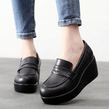 Cows And English Wind Small Leather Shoes Waterproof Table Women's Shoes Pine Sole Single Shoes Autumn Plus Velvet Tung Leoptium Pedalle Limousle HZ0115