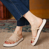 French Flat-Bottomed Small Fragrant Wind Cover Toy Cool Slippers Women 2025 New Summer Wear Soft Bottom Beach Sandals HZ0115