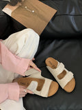 Magic Sticker Birken Shoes Thick-Soled Slippers Women's Summer Wear Soft Bottom 2025 Flat-Bottomed Boken Ugly Cold Slippers Tide HZ0115