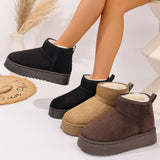 Thick Bottom Snow Boots Women's New Winter Plus Velvet Thick To Keep Warm Short Boots Pedal Sleeve Shoes HZ0115