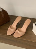 High Heels 25 Summer New Pointed Out Toe Fine And Flip-Flops With Slippers Wearing Fashion White Red Sandals HZ0115
