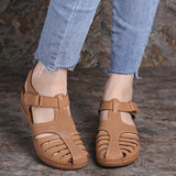 2025 Summer New Large-Size Daily Leisure Bag Head With The Magic Sticker Women's Slope Sandals HZ0115