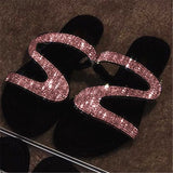 Diamond S Slippers Women's New Comfortable Flat Bottom Clip Large Cool Slippers In The Summer Of 2025 HZ0115