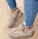 2025 Autumn And Winter Women's Cotton Boots Plus Thick Low Help To Keep Warm Wool Cotton Shoes Popular HZ0115