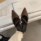 Women's Top Half Slippers Women Summer Wear Pointed Soft Leather Evening Shoes Gentle Fairy Wind Flat Bottom Of The Mole HZ0115