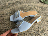 Fang Button Fish Mouth Slippers Women 2025 Summer New Korean Version Of Large-Size Fashion Wearing A Word Drag Coarse And Cold Slippers HZ0115
