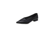 Spring 2025 New Sharp Head Soft And Comfortable Simple Simple Pure Color Fashion Single Shoes Women HZ0115