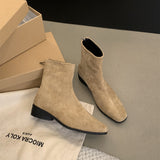 Vintage Oceanic Small Boots Women 2025 Spring And Autumn Single Boots Coarse And Skinny Boots French Tuffed Pupneed Little Ankle Boots HZ0115