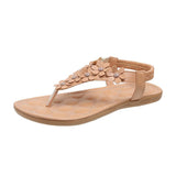 2025 Large-Size New Flat Women's Shoes Bohemian Flower Sandals Toe Loose With Casual Shoes HZ0115