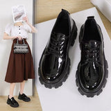 Lace Small Leather Shoes Women 2025 British Wind Students Retro Thick-Soled Single Shoes Small Pine Shoes Women Mary Cherish Shoes HZ0115