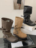 2025 Autumn And Winter New Korean Version Of The Thick Bottom High Cylinder Two-Wear Boots Women Pile Long Boots Female Knight Boots HZ0115