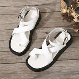 2025 Summer New Thick-Soled Sandals Women's Large-Size Casual Toe Thick-Soled Sandals HZ0115