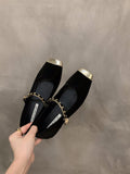 Flat Bottom French Small Scented Single Shoes Women's Shoes 2025 New Spring And Autumn Square Head Temperament Mary Jane Evening Shoes HZ0115