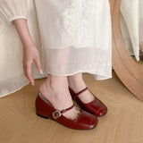 French Retro Mary Jane Shoes Women Spring And Autumn Small Design Single Shoes Light-Mouthed Silver Shoes HZ0115