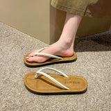 Large-Size Flat-Bottomed Flip-Flops Women's New European Net Red Comfortable Soft Bottom Feet Beach Cool Slippers In The Summer Of 2025 HZ0115