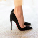 Long Standing Not Tired Black High-Heeled Women's Fine Heel Sexy Night Scene 2025 New Temperament Professional Work Shoes Single Shoes Women HZ0115