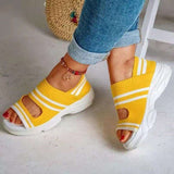 Large-Size Flying Sandals Women 2025 Summer Explosion Light Flying Slope Heel Sandals Women Polyurethane Soles HZ0115