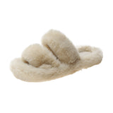 2025 Autumn And Winter New Plush Slippers Women Home Warm Cotton Slippers Casual Fashion Wearing Hair Slippers Women HZ0115