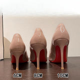 Red-Soled High-Heeled Women's Heel 2025 New Temperament With 10 Cm Black Sexy Night Career Single Shoes Summer HZ0115