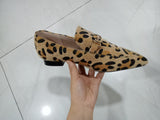New Tip-Pointed Muller Shoes 40-43 Shallow Leopard-Print Casual Single Shoes In The Spring And Autumn Of 2025 HZ0115