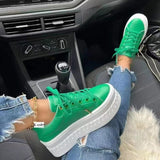 2025 New Large-Size Thick-Soled Sports Single Shoes Women's Shoes Round Head With Casual Single Shoes HZ0115