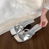 New Chinese Slope And Cool Slippers Women 2025 Summer New Fairy Style Design Sense Hedley Slippers HZ0115