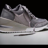 Casual Slope Heel 2025 Autumn And Winter Thick Soles Thick-Soled Shoes Round Head Cross-Lace Casual Shoes HZ0115