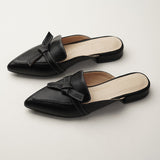 2025 Summer New Head Tip Half Slippers Women Wear Muller Shoes Flat Bottom Half Cool Drag HZ0115