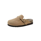 In Britain Birkens Shoes Women 2025 New Spring And Autumn Thick Bottom Boken Half Slippers Outside Wearing A Foot Pedal Lazy Shoes HZ0115