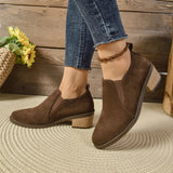 Large-Size 36-43-43-Yard Women's Shoes In The Spring And Autumn Of 2025 Pointed Thick Heel Deep Mouth Single Shoes Simple Heel Heel Shoes Women HZ0115