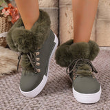 In The Autumn And Winter Of 2025, The New Large-Size Fur-Snow Boots Are Taut With Thick-Bottomed Round Head Ladies Cotton. HZ0115