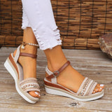 2025 New Large-Size Bottom Slope And Casual Sandals Women's Shoes With Fish Mouth Slope And Thick-Soled Sandals HZ0115