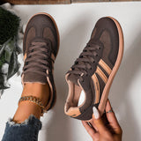 Large-Size Women's 2025 New German Training Shoes Women's Retro Color Tie Single Shoes Women HZ0115