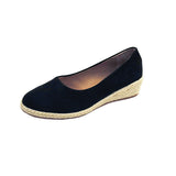 Slot Hed Single Shoes Women 23 Spring And Autumn New Light Tip Thick-Shoe High-Heeled Shoes Lined Old Cloth Shoes Work Shoes HZ0115