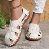 2025 New Summer Women's Shoes Flat Sole Casual Sewing Shoes Large Size Round Head Women's Shoes Lazy Shoes HZ0115