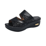 Large-Size Slopes And Cold Slippers Women's Summer New Squint Fish Mouth Thick Bottom Wearing Slippers HZ0115